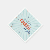 Gelukkig Vierde Vuurwerk 4th van Juli Feestservett Servetten (Hoek)