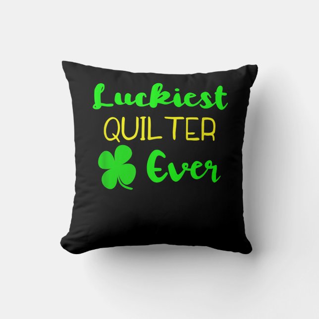 Gelukkig vierkant ooit patricks Day Irish Quilling Kussen (Voorkant)