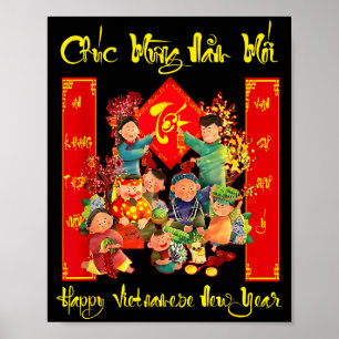 Gelukkig Vietnames Nieuwjaar Chuc Mung Nam Moi Tet Poster