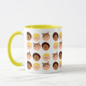 Gelukkig Vintage Kinderen Schattige Retro Stijl Mok (Links)