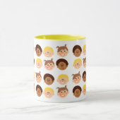Gelukkig Vintage Kinderen Schattige Retro Stijl Mok (Midden)