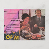 Gelukkig Vintage Koppel Eet Briefkaart (Voorkant)