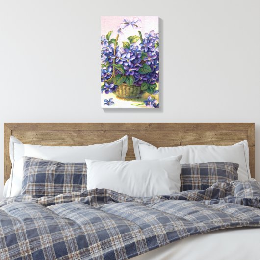 Gelukkig Violets mand verpakt canvas (Insitu (Slaapkamer))