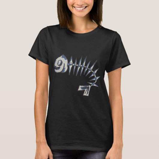 gelukkig vis bot -blauw t-shirt (Voorkant)