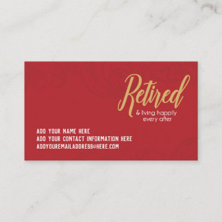 Gelukkig Visitekaartjes in ruste