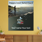 Gelukkig vissen canvas afdruk (Insitu (Woonkamer))