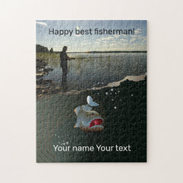 Gelukkig vissen legpuzzel