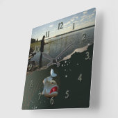 Gelukkig vissen  vierkante klok (Hoek)