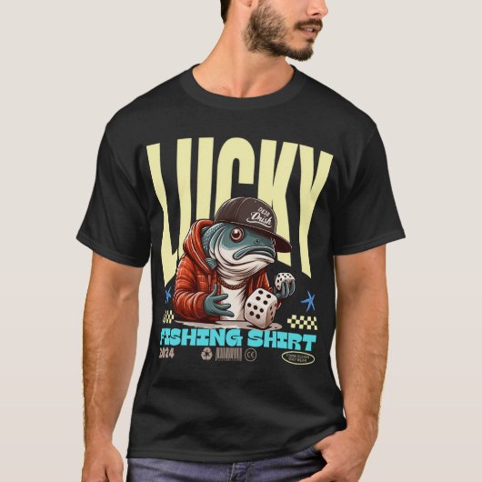 Gelukkig vissershemd t-shirt (Voorkant)