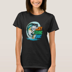 Gelukkig visshemd grappig bas visser leuk hoek t-shirt