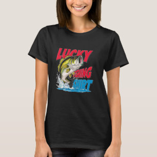 Gelukkig visshemd grappig bas visser leuk hoek t-shirt