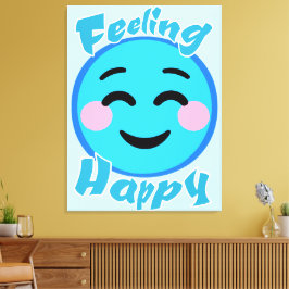 Gelukkig voelen canvas afdruk