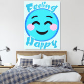 Gelukkig voelen canvas afdruk (Insitu (Slaapkamer))