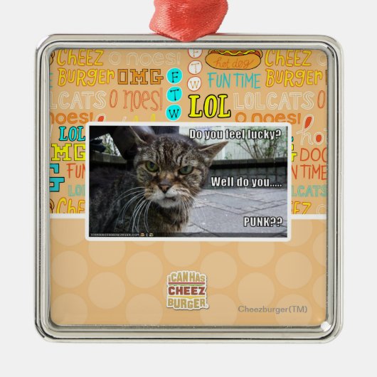 Gelukkig voelt u? metalen ornament (Voorkant)