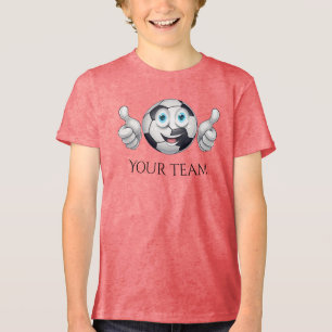 Gelukkig Voetbal Duim Omhoog – Leuke Sport Design Tri-Blend Shirt