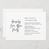 Gelukkig voor altijd, bruiloft intiem dinner kaart (Voorkant / Achterkant)