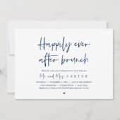 Gelukkig voor altijd brunch, moderne na-huwelijksf kaart (Voorkant)