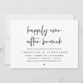 Gelukkig voor altijd brunch, na de bruiloft kaart (Voorkant)