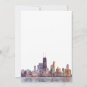 Gelukkig voor altijd Chicago Trouwen Kaart (Achterkant)