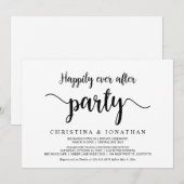 Gelukkig-voor-altijd-feest, moderne rustieke elope kaart (Voorkant / Achterkant)