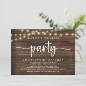 Gelukkig-voor-altijd-feest,  String Lights Elopeme Kaart (Staand voorkant)