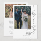 Gelukkig voor altijd Feestreceptie Alleen 2 foto's Kaart (Voorkant / Achterkant)