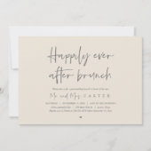 Gelukkig voor altijd na brunch, moderne na-huwelij kaart (Voorkant)