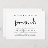 Gelukkig voor altijd na de bruiloft brunch viering kaart (Voorkant / Achterkant)