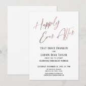 Gelukkig voor altijd Roze Goud Elegant Huwelijksfe Kaart (Voorkant / Achterkant)