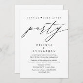 Gelukkig voor altijd, trouwfeest kaart (Voorkant / Achterkant)