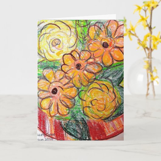 Gelukkig voor je. kaart (Gele Bloem)