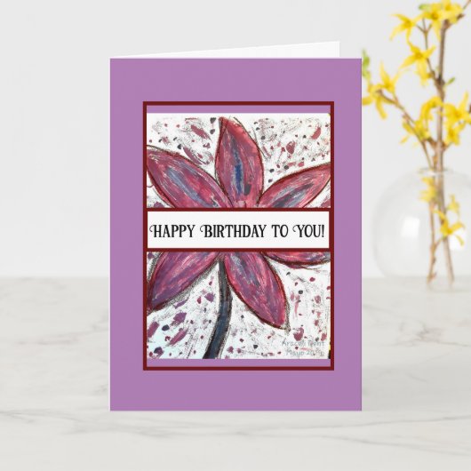 Gelukkig voor je. kaart (Gele Bloem)