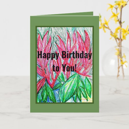 Gelukkig voor je. kaart (Gele Bloem)