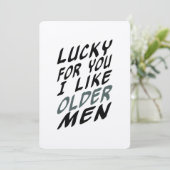 gelukkig voor jou Ik hou van oudere mannen verjaar Feestdagenkaart (Staand voorkant)