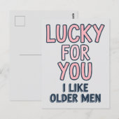 Gelukkig Voor Jou Vind Ik Oudere Mannen Grappige V Briefkaart (Voorkant / Achterkant)