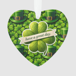 Gelukkig voor klaver Sint-Patrick'sdag hebben een Ornament