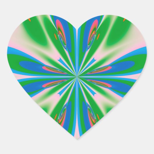Gelukkig Voorjaar Hart Sticker (Voorkant)