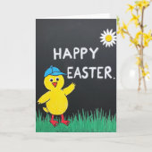 Gelukkig Voorjaars Kuiken Kaart (Gele Bloem)