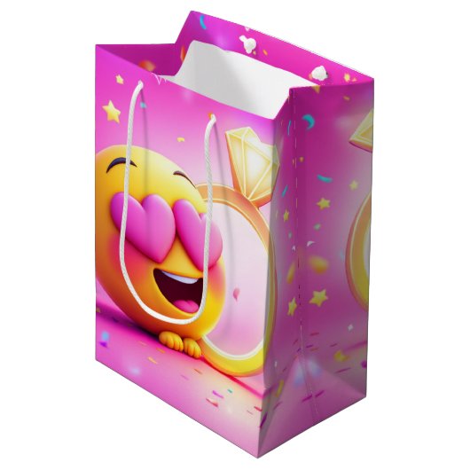 Gelukkig voorstel medium cadeauzakje (Voorkant Gekanteld)