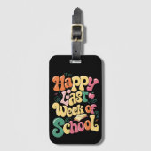 Gelukkig vorige week van schoolleraren leerlingen  bagagelabel (Voorkant (verticaal))