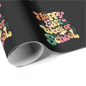 Gelukkig vorige week van schoolleraren leerlingen  cadeaupapier (Rol Hoek)