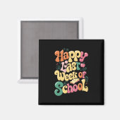 Gelukkig vorige week van schoolleraren leerlingen  magneet (Voorkant / Achterkant)