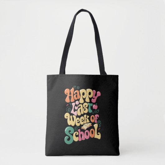 Gelukkig vorige week van schoolleraren leerlingen tote bag (Voorkant)