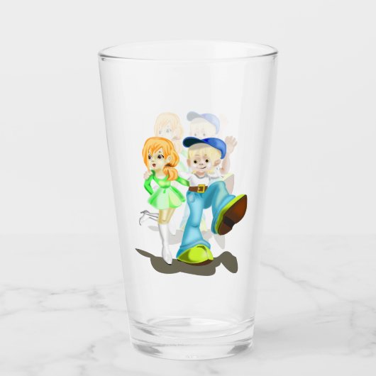 Gelukkig Vrienden Glas (Voorkant)