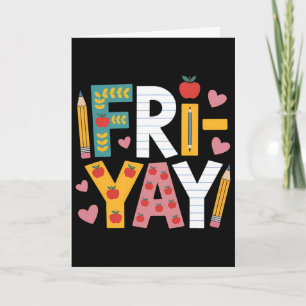 Gelukkig Vrij-yay Leraar Fry Yay Vrijdag Weekend S Kaart
