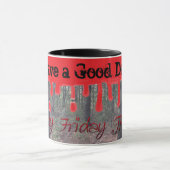 Gelukkig vrijdag de 13de Koffiebeker van Bossen in Mok (Midden)