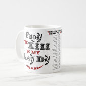 Gelukkig vrijdag de 13de Mok (Voorkant links)