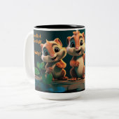 Gelukkig vrijdag! tweekleurige koffiemok (Voorkant links)