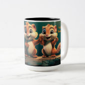 Gelukkig vrijdag! tweekleurige koffiemok (Voorkant rechts)