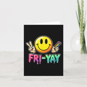 Gelukkig vrijdag weekend leraar student terug naar kaart